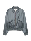 Second/Layer Aces satin bomber jacket