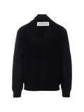 AMISH zip-up ribbed-knit cardigan