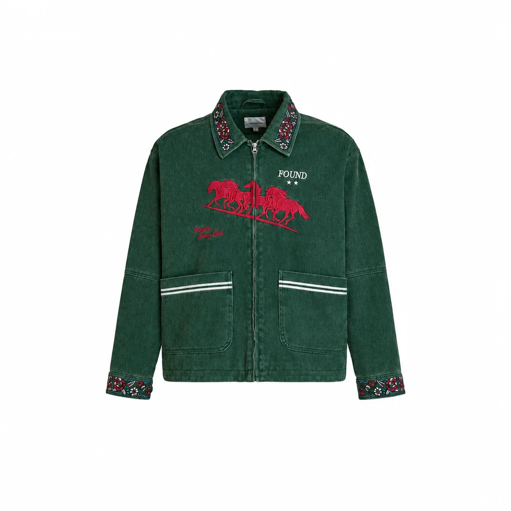 Found Jockey Club Embroidered Jacket