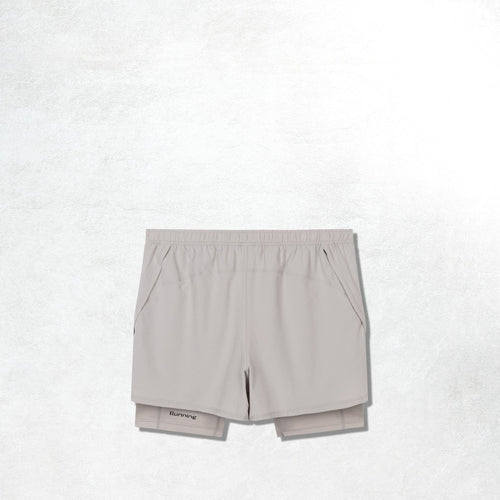 Acid Running 2-in-1 Shorts - Ghost on Ghost
