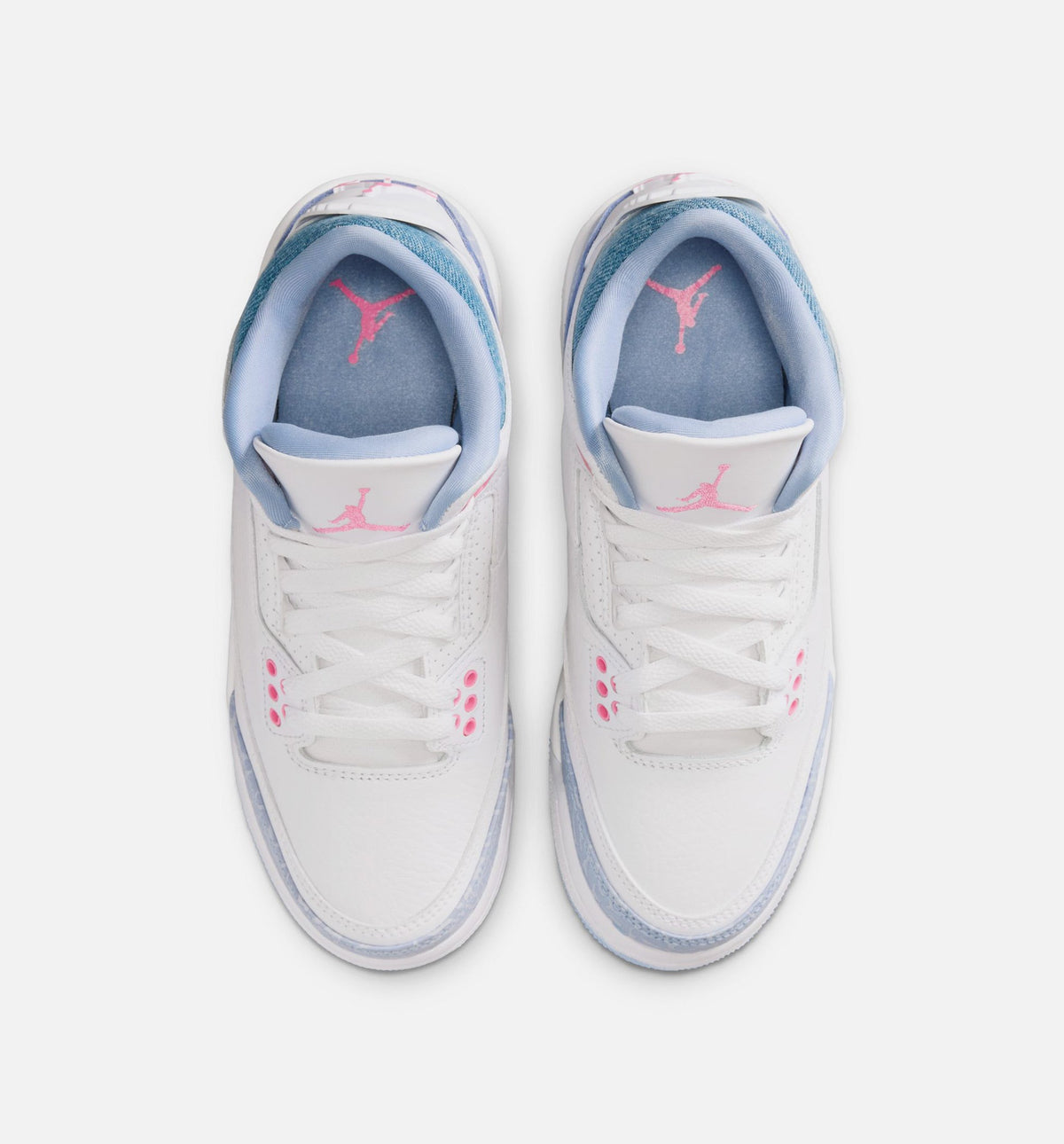 Air Jordan 3 Retro Cobalt Bliss | Grade School Lifestyle Shoe | White/Cobalt Bliss/Football Grey/Pink Glaze